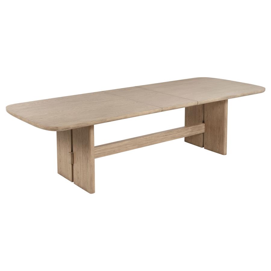 (image for) Kailani 110-inch Rectangular Wood Dining Table Beige Oak