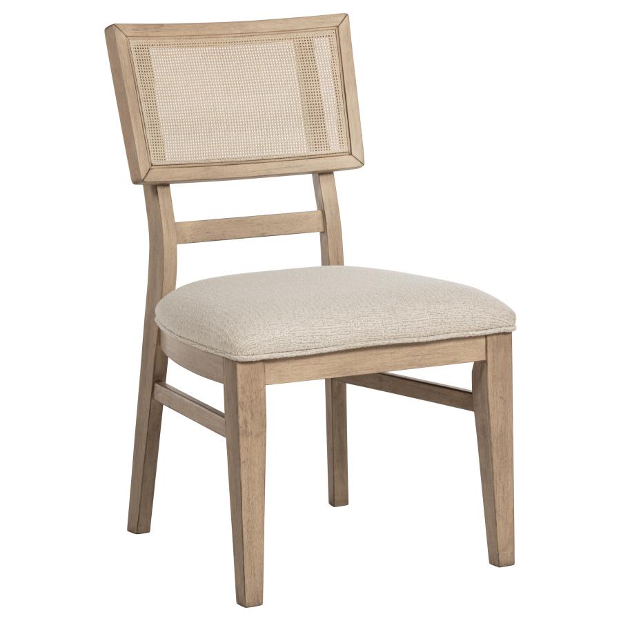 (image for) Kailani Radio Weave Cane Dining Side Chair Beige Oak