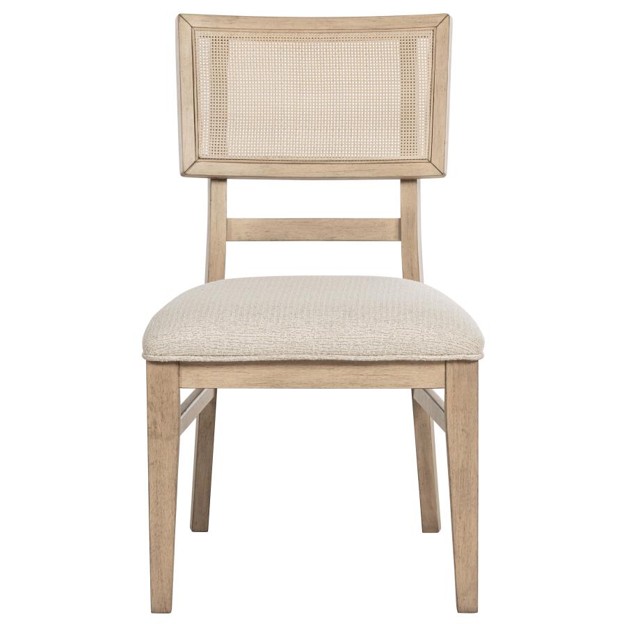 (image for) Kailani Radio Weave Cane Dining Side Chair Beige Oak