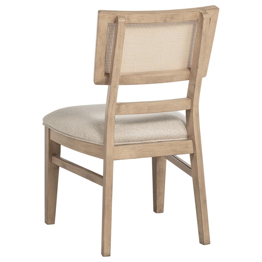 (image for) Kailani Radio Weave Cane Dining Side Chair Beige Oak