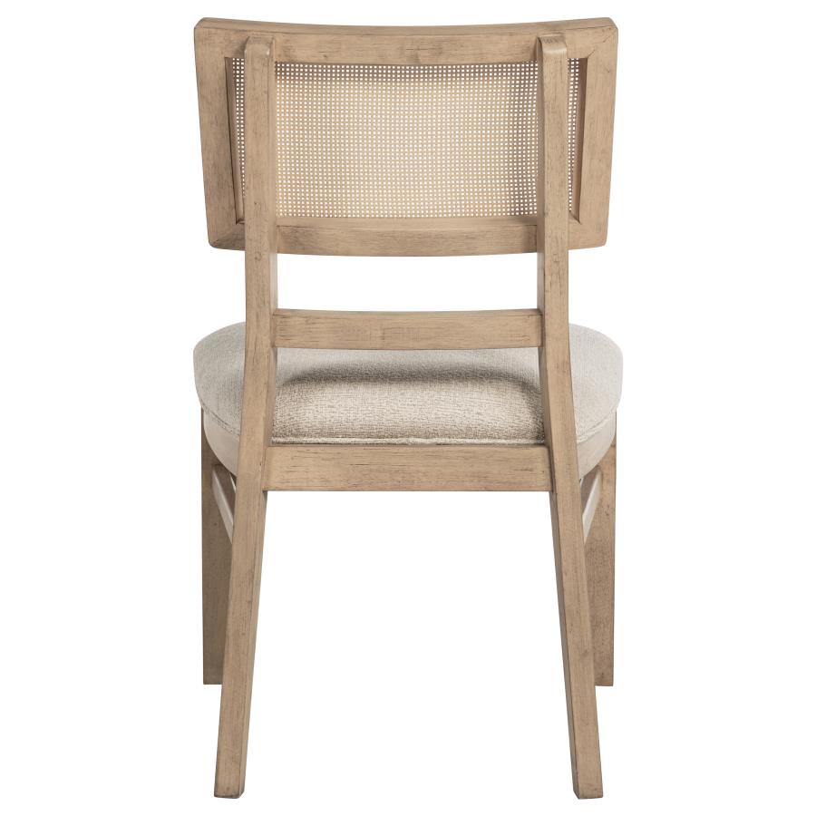 (image for) Kailani Radio Weave Cane Dining Side Chair Beige Oak