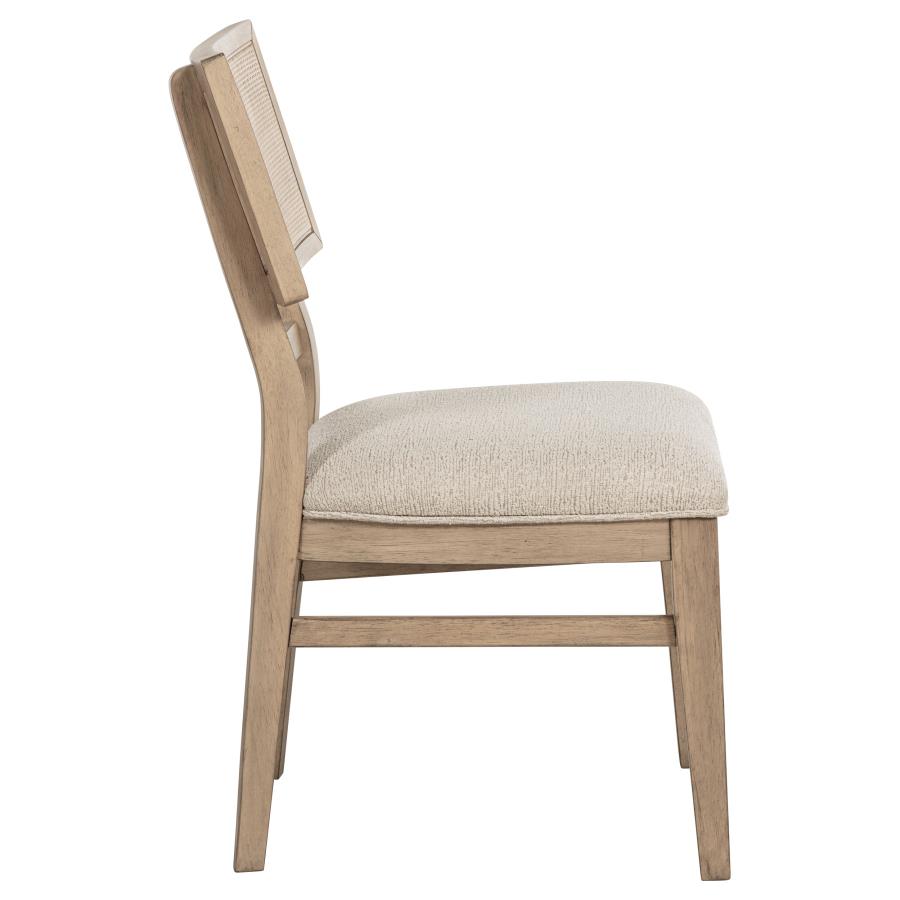 (image for) Kailani Radio Weave Cane Dining Side Chair Beige Oak