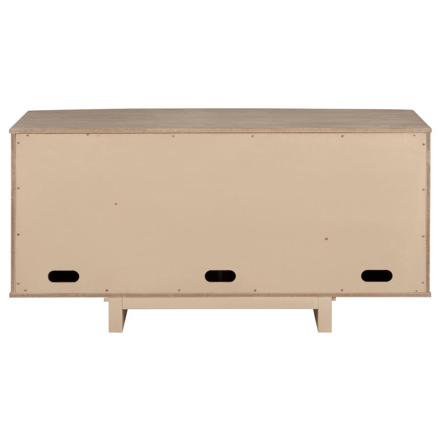 (image for) Kailani 4-door Cane Sideboard Buffet Cabinet Beige Oak