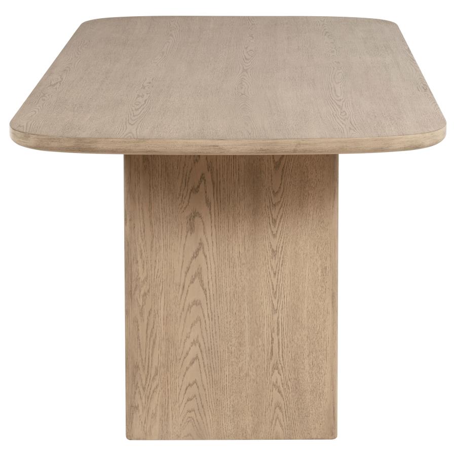 (image for) Kailani Cane Counter Height Storage Dining Table Beige Oak