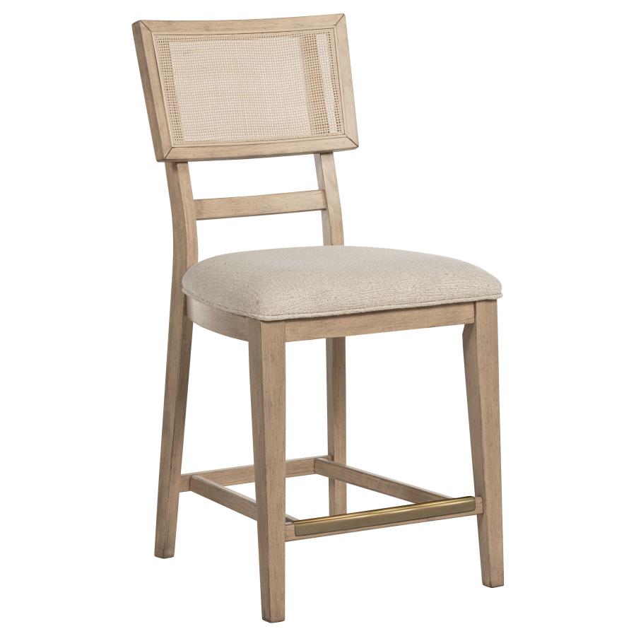 (image for) Kailani Radio Weave Cane Counter Dining Side Chair Beige Oak