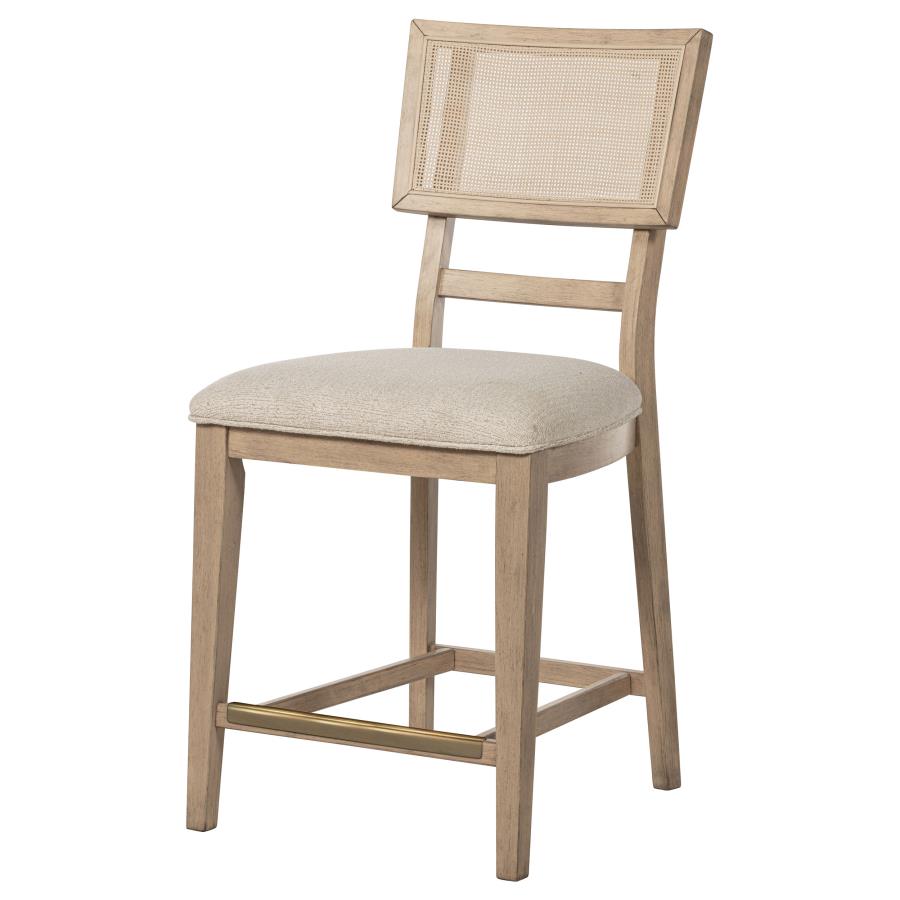 (image for) Kailani Radio Weave Cane Counter Dining Side Chair Beige Oak