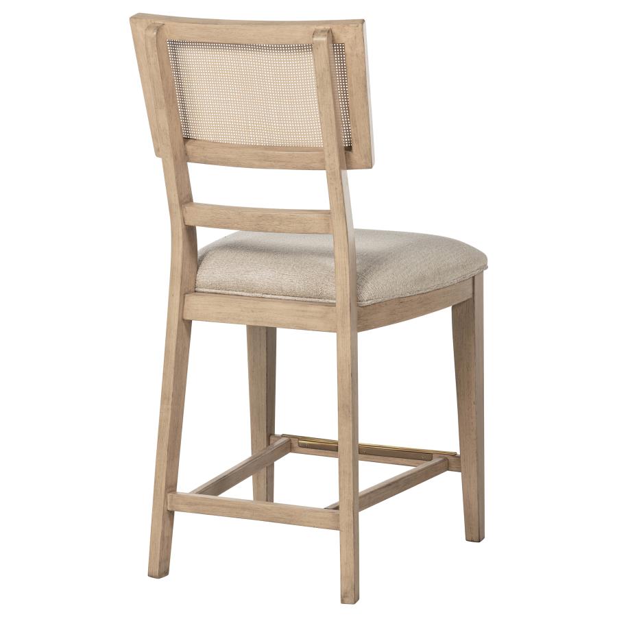 (image for) Kailani Radio Weave Cane Counter Dining Side Chair Beige Oak