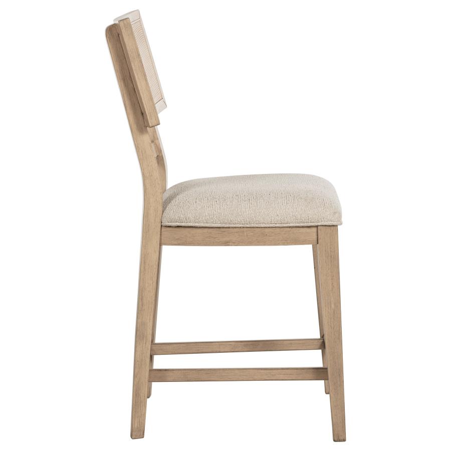 (image for) Kailani Radio Weave Cane Counter Dining Side Chair Beige Oak