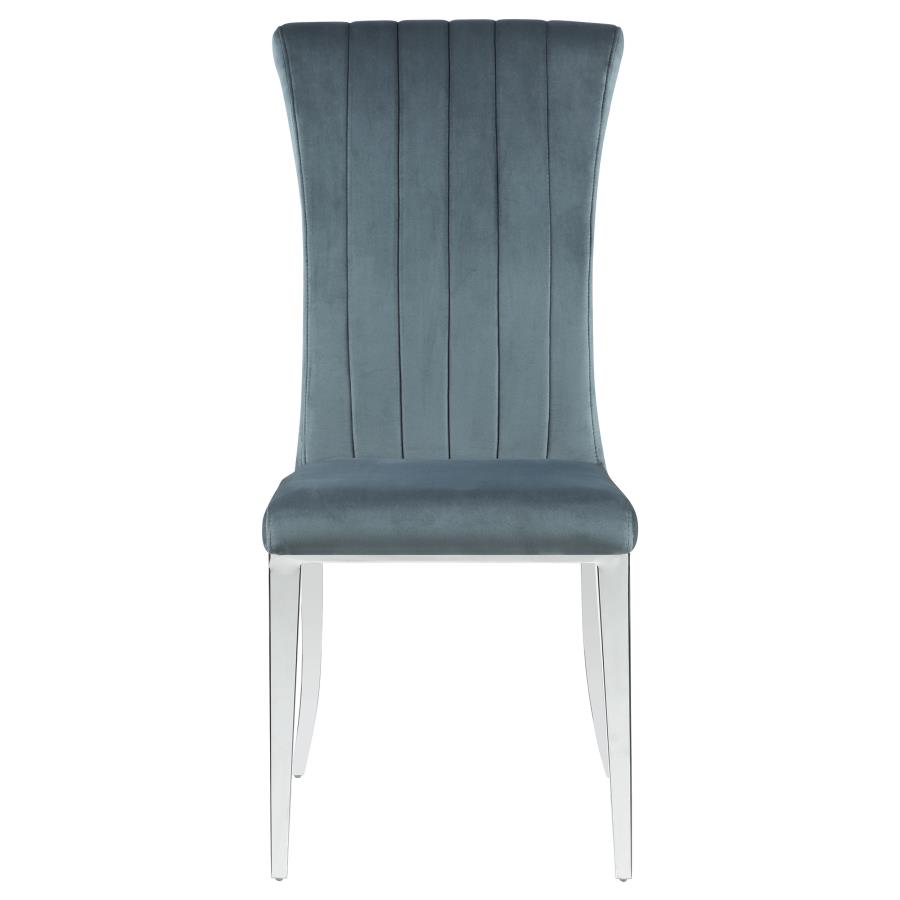 (image for) Beaufort Upholstered Dining Side Chair Steel Grey (Set of 2)