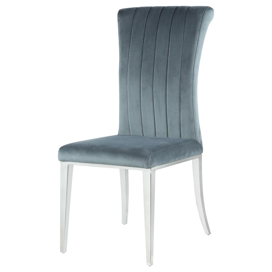 (image for) Beaufort Upholstered Dining Side Chair Steel Grey (Set of 2)