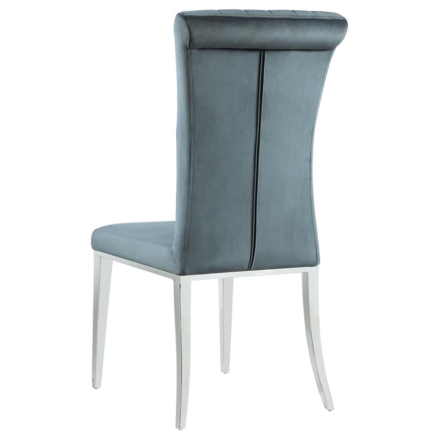 (image for) Beaufort Upholstered Dining Side Chair Steel Grey (Set of 2)