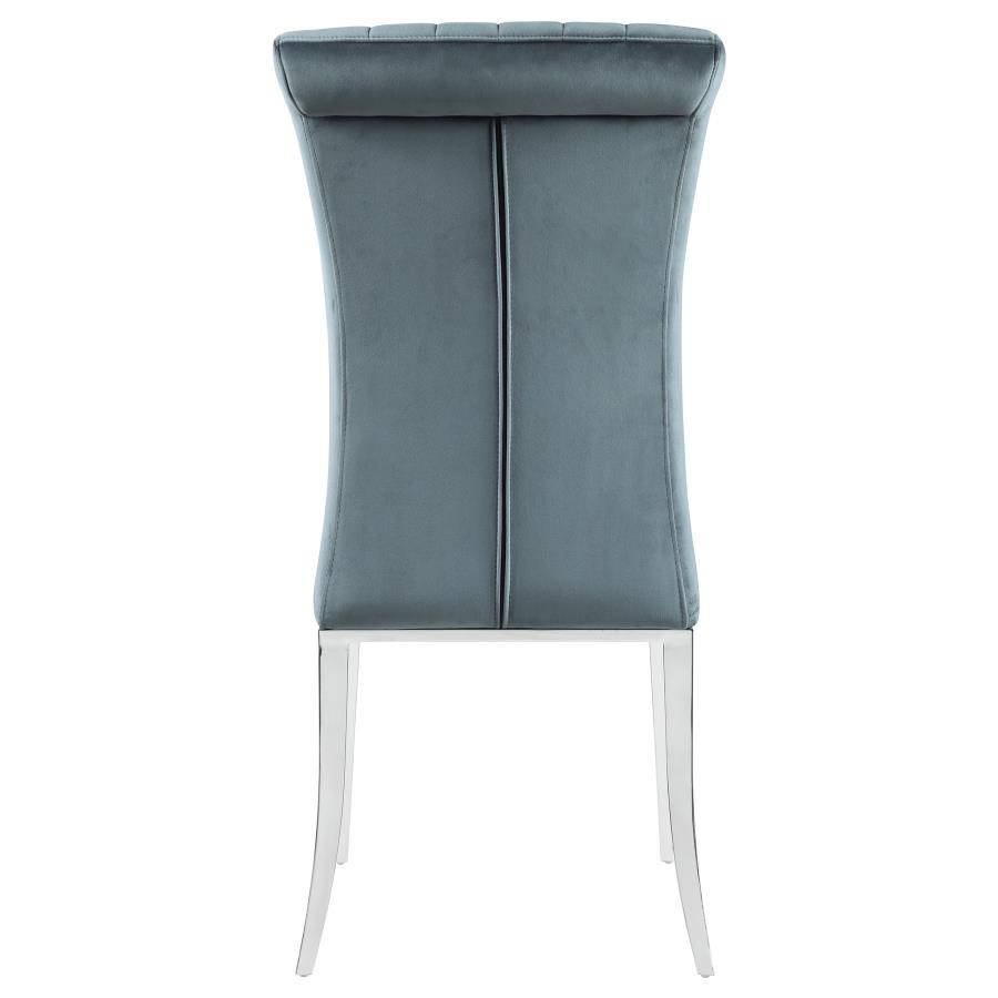 (image for) Beaufort Upholstered Dining Side Chair Steel Grey (Set of 2)