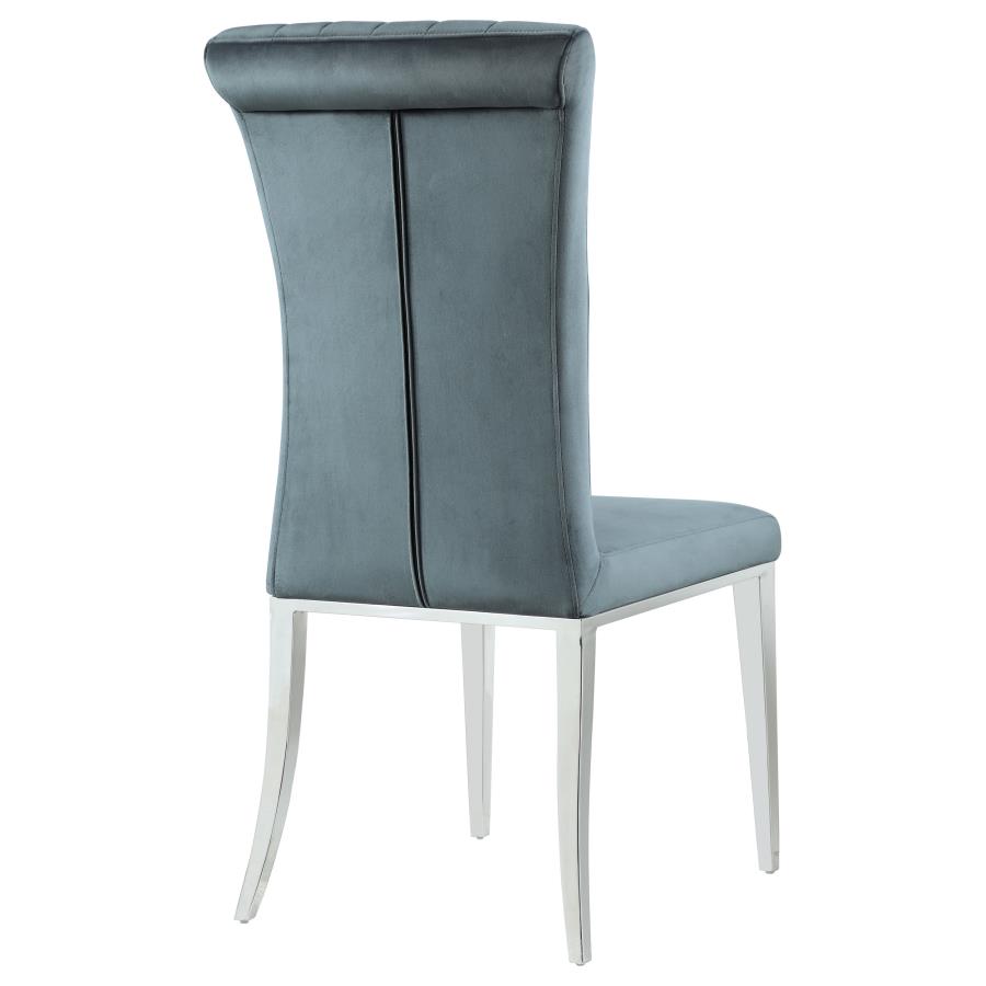 (image for) Beaufort Upholstered Dining Side Chair Steel Grey (Set of 2)