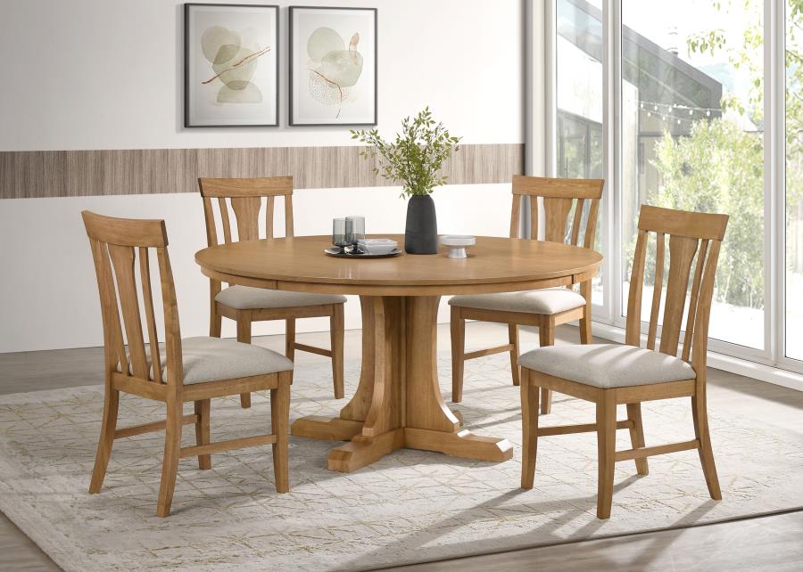 Modal Additional Images for Hartville Dining Side Chair Natural Light Brown (Set of 2)
