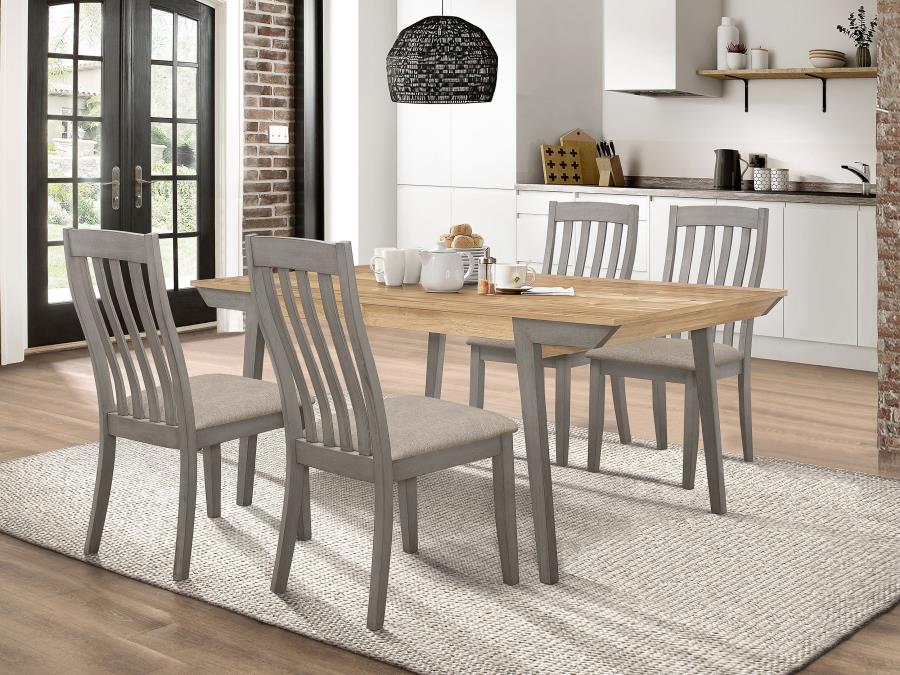 (image for) Nogales 5-piece Rectangular Dining Table Set Coastal Grey