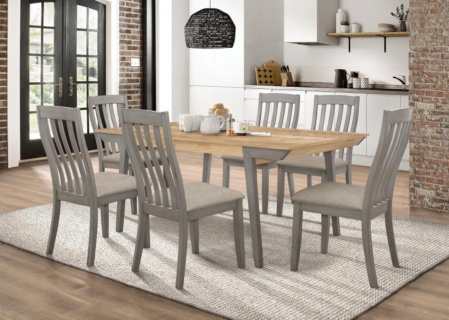 (image for) Nogales 7-piece Rectangular Dining Table Set Coastal Grey