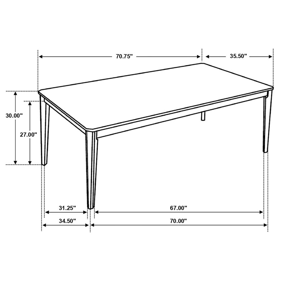 (image for) Wethersfield Rectangular 71-inch Wood Dining Table Walnut