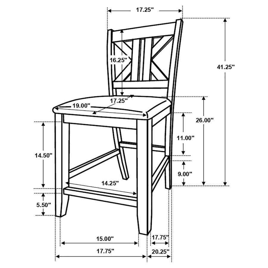 (image for) Athens 5-piece Drop Leaf Counter Height Dining Set Barn Grey