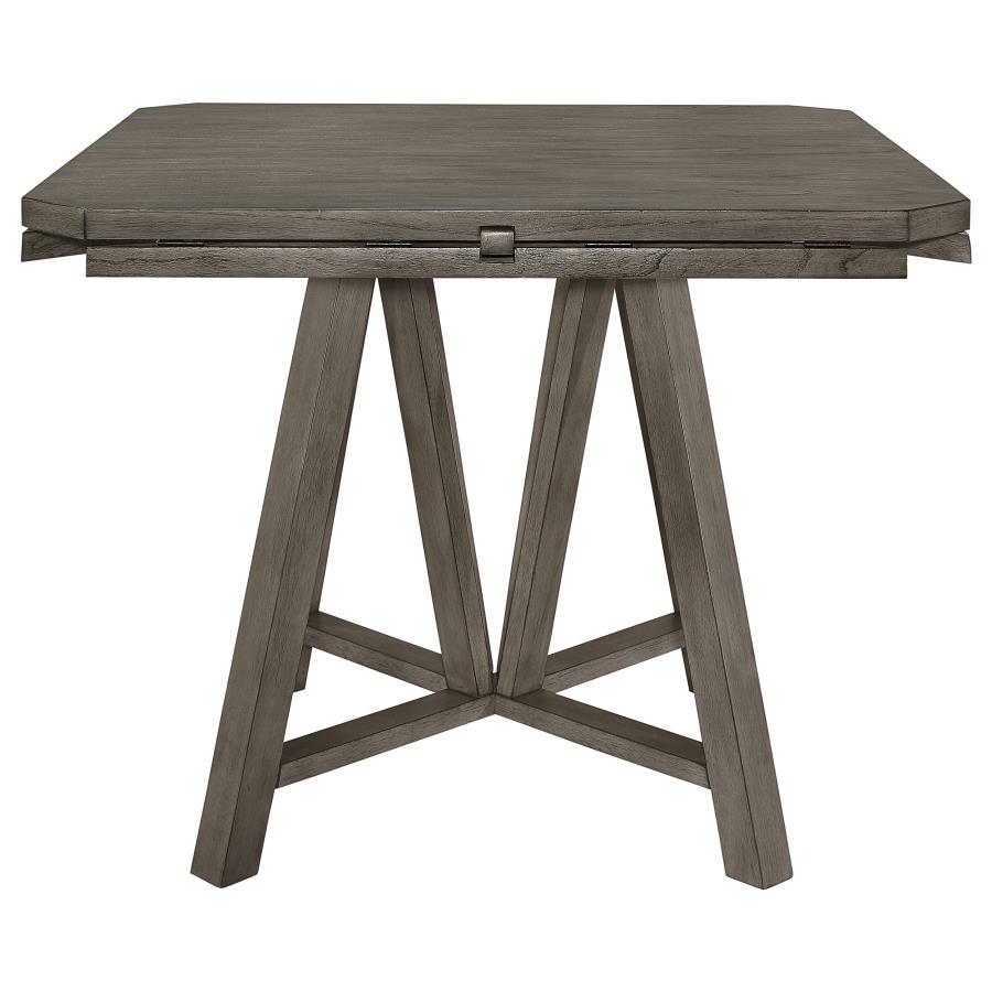 (image for) Athens Round 60-inch Drop Leaf Counter Dining Table Grey