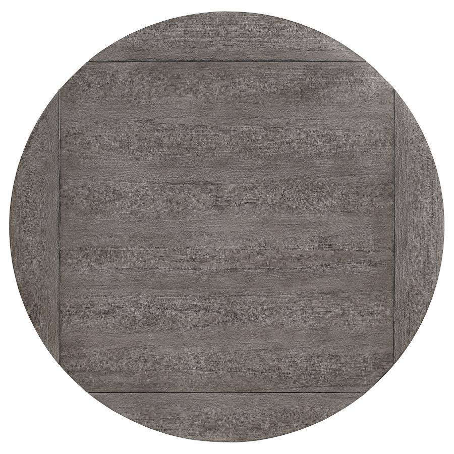 (image for) Athens Round 60-inch Drop Leaf Counter Dining Table Grey