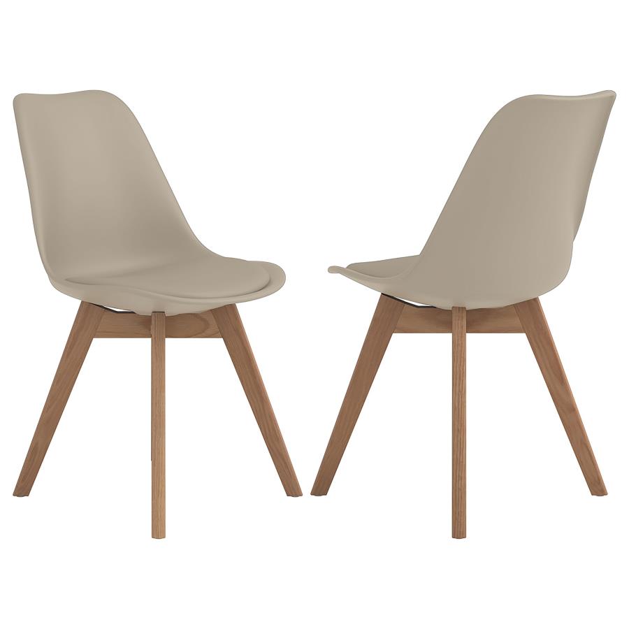 (image for) Caballo Polypropylene Dining Side Chair Tan (Set of 2) - Click Image to Close