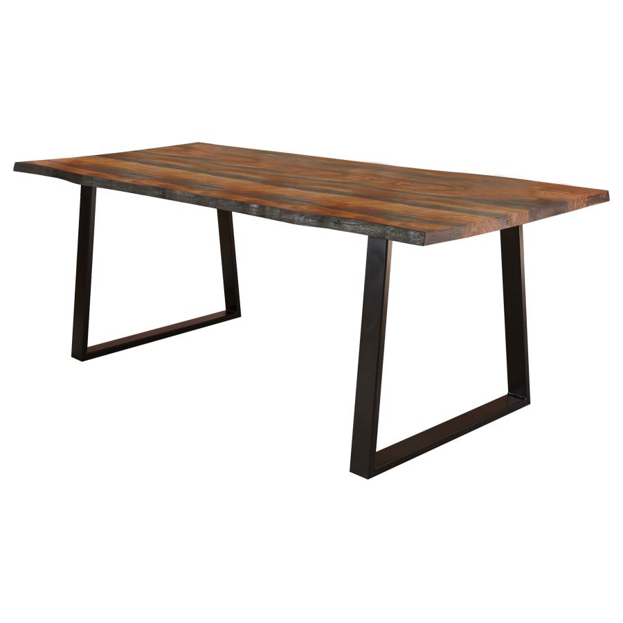 (image for) Ditman 80-inch Live Edge Dining Table Grey Sheesham