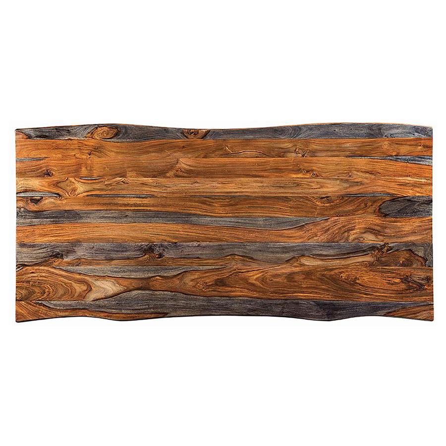 (image for) Ditman 80-inch Live Edge Dining Table Grey Sheesham