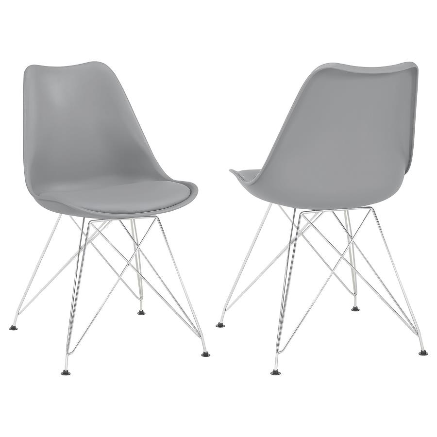 (image for) Juniper Polypropylene Dining Side Chair Grey (Set of 2)