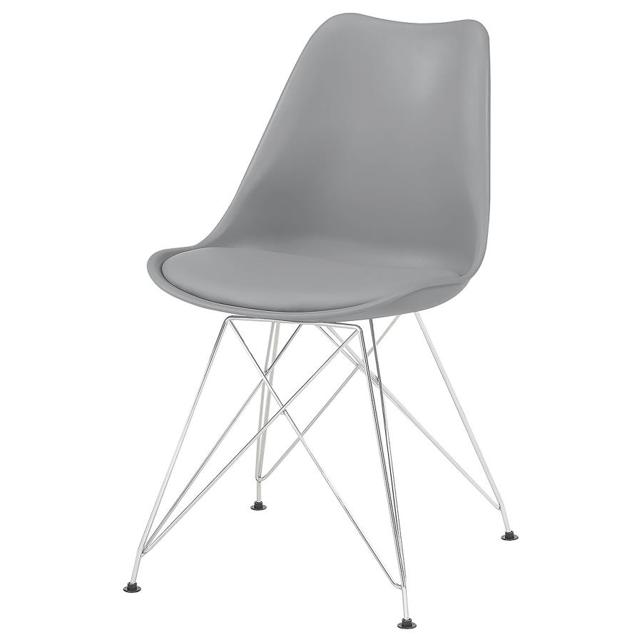 (image for) Juniper Polypropylene Dining Side Chair Grey (Set of 2)