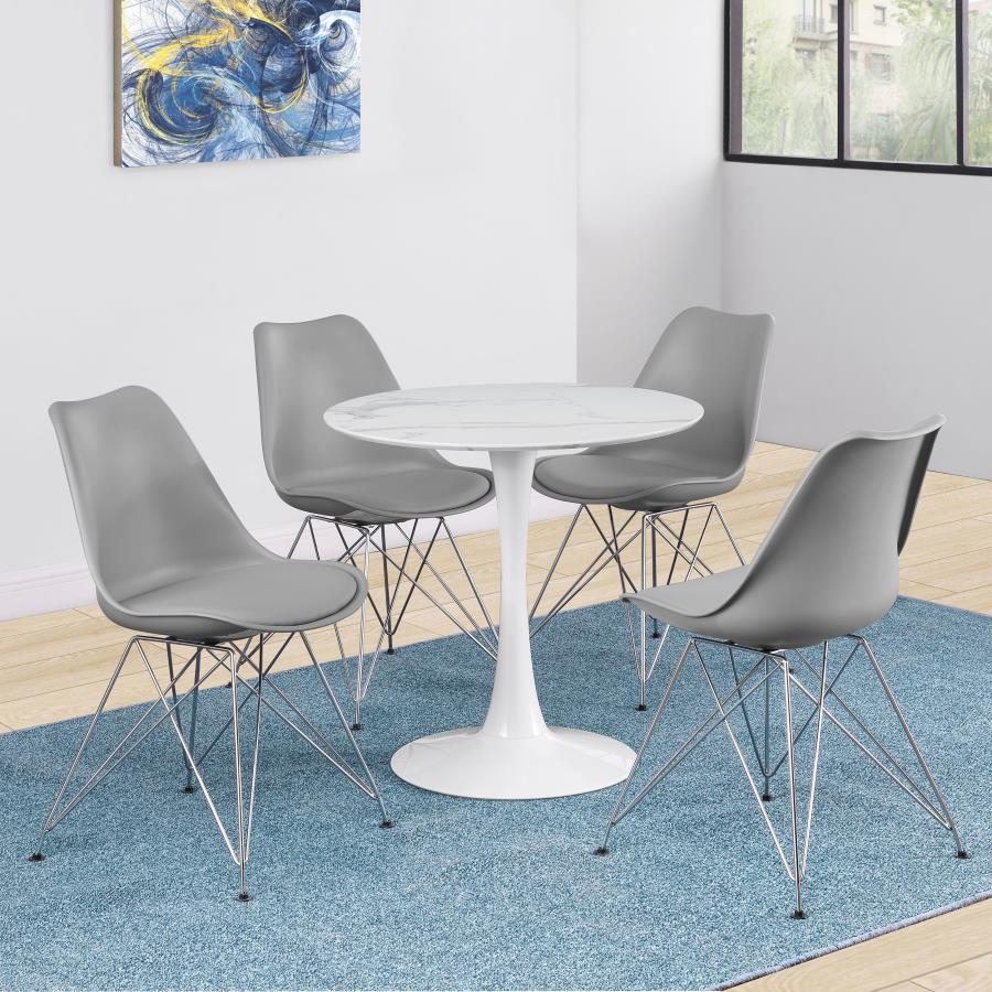 (image for) Juniper Polypropylene Dining Side Chair Grey (Set of 2)