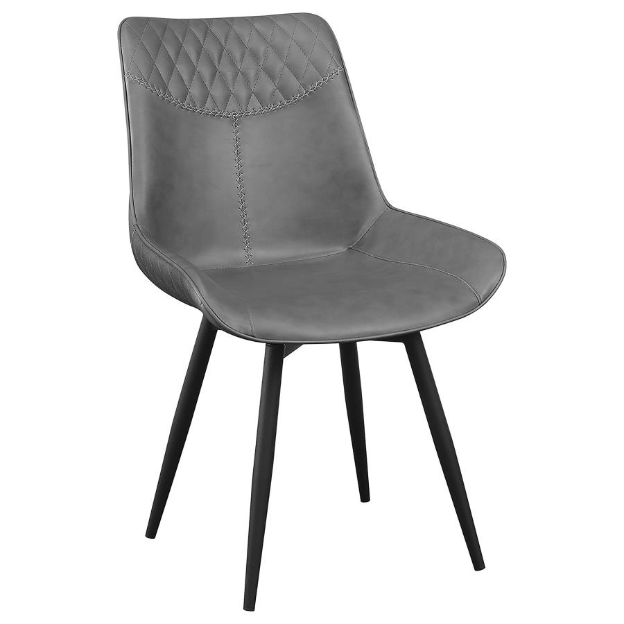 (image for) Brassie Upholstered Swivel Dining Side Chair Grey (Set of 2)