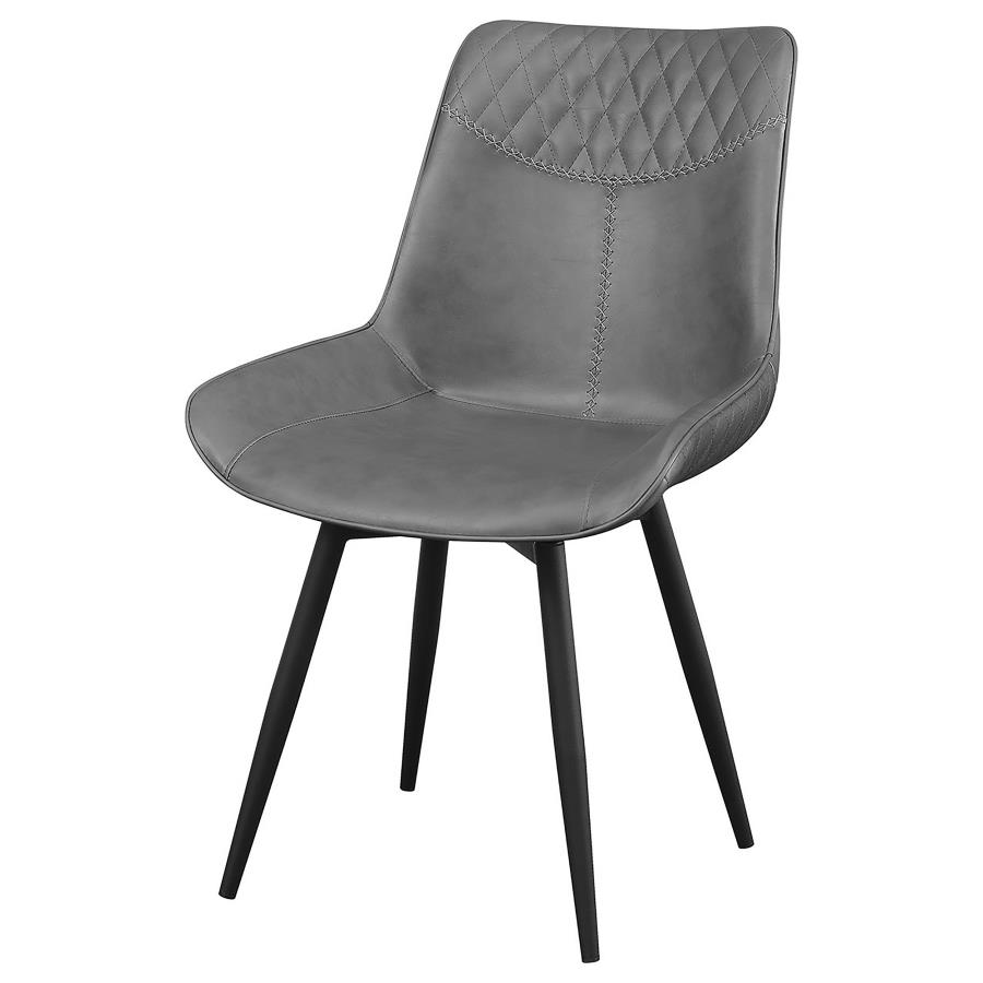 (image for) Brassie Upholstered Swivel Dining Side Chair Grey (Set of 2)