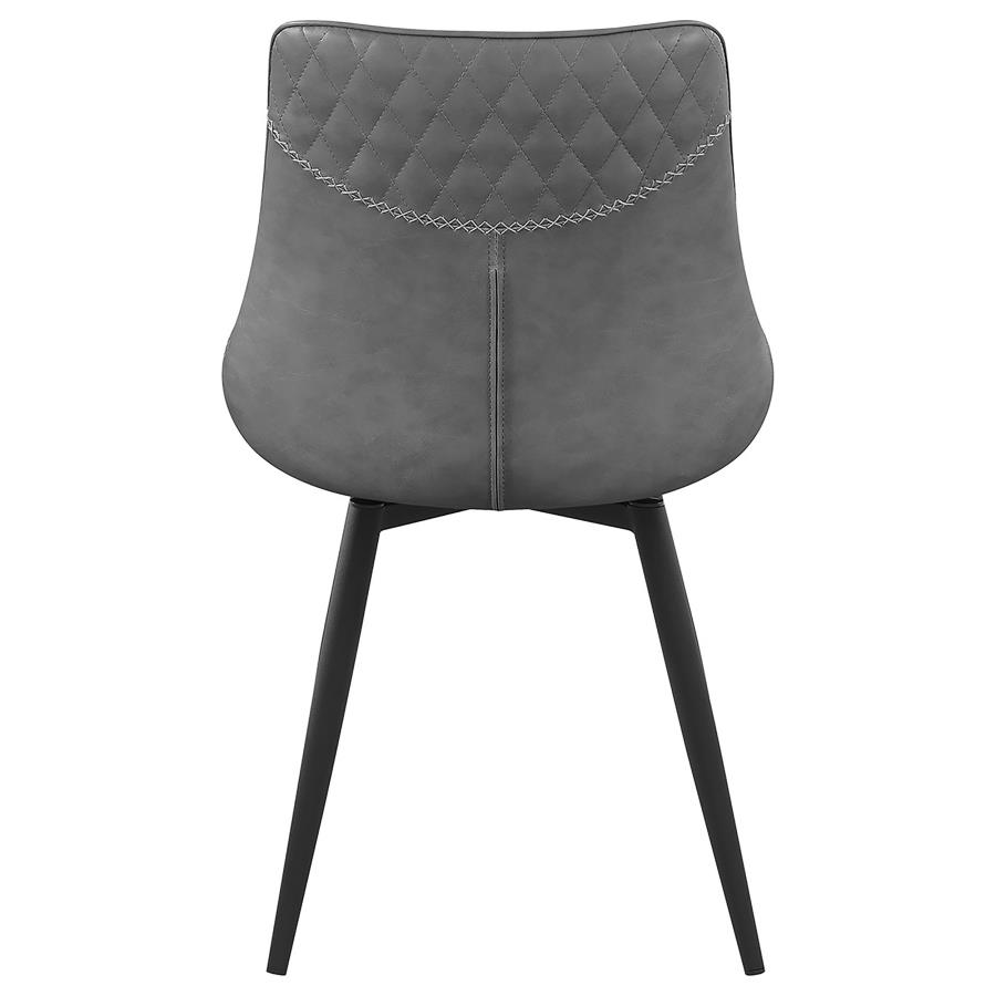 (image for) Brassie Upholstered Swivel Dining Side Chair Grey (Set of 2)