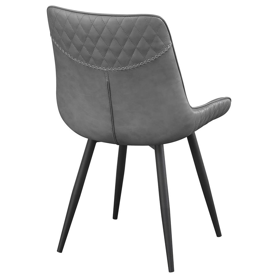 (image for) Brassie Upholstered Swivel Dining Side Chair Grey (Set of 2)