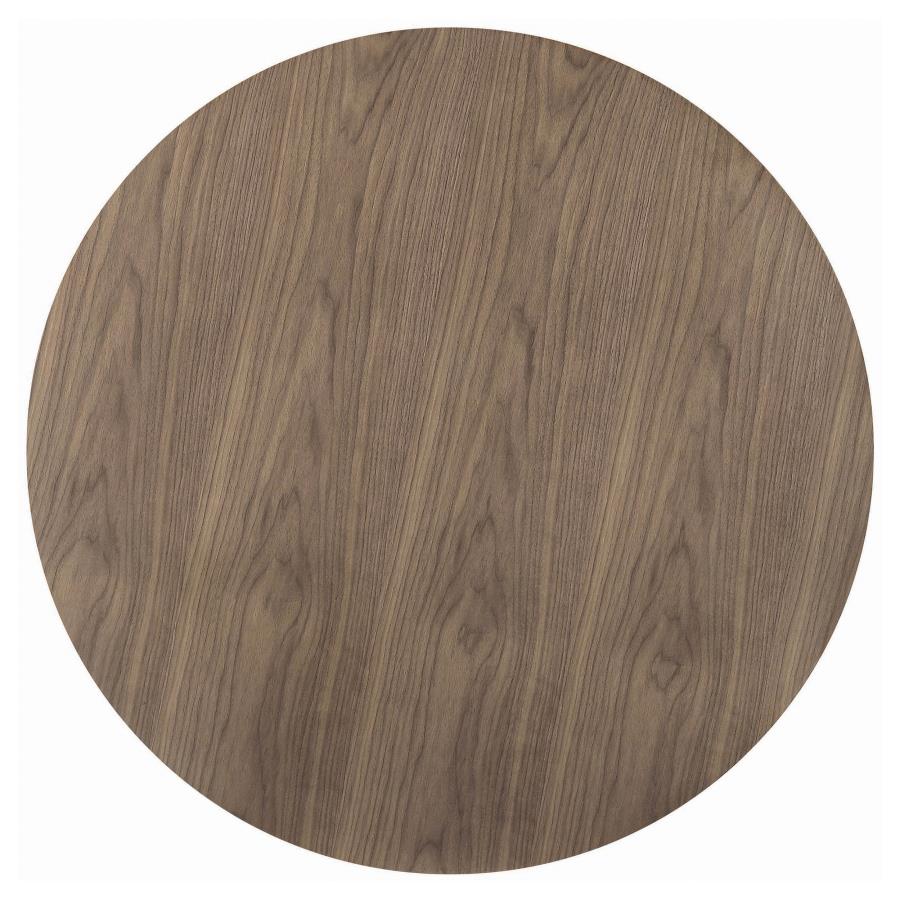 (image for) Cora Round 40-inch Wood Top Dining Table Brown Walnut