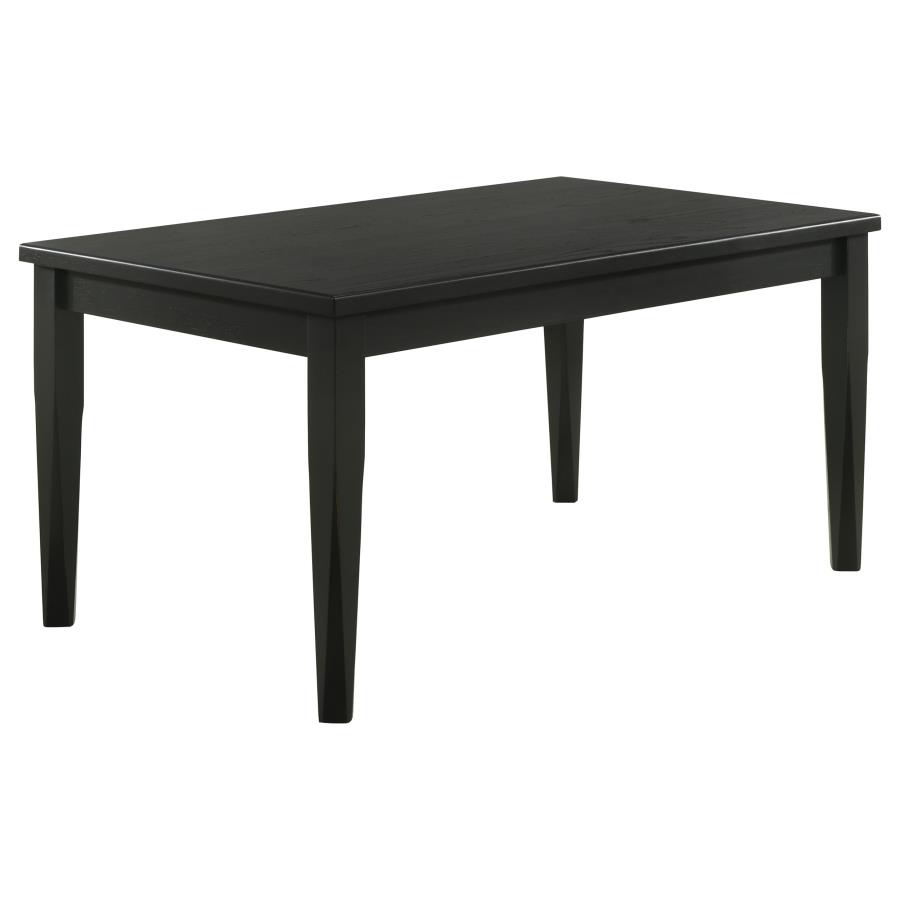 (image for) Appleton Rectangular 59-inch Dining Table Washed Black - Click Image to Close