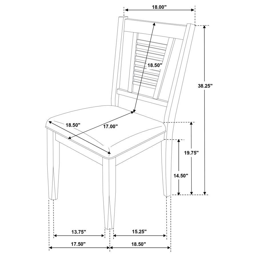 (image for) Appleton Wood Dining Side Chair Washed Black (Set of 2)