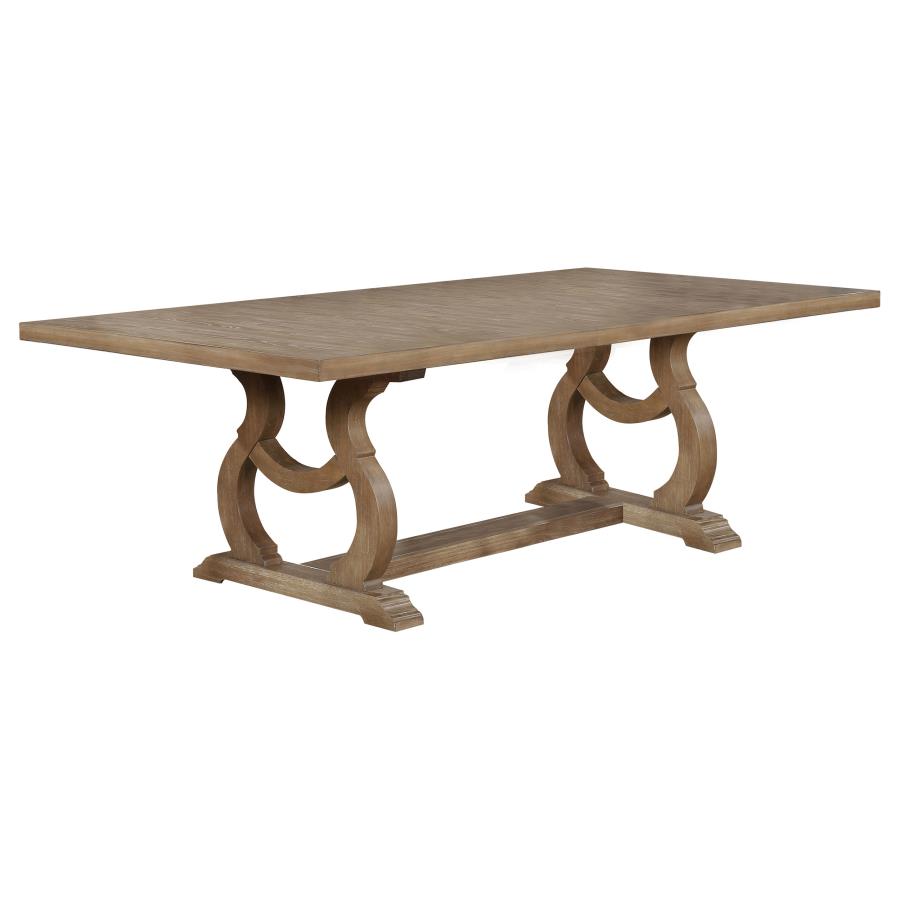 (image for) Brockway 104-inch Extension Leaf Dining Table Barley Brown - Click Image to Close