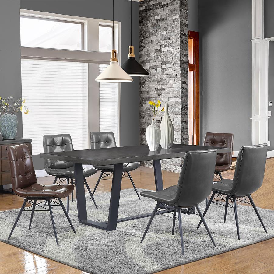 (image for) Aiken Upholstered Dining Side Chair Charcoal (Set of 4)