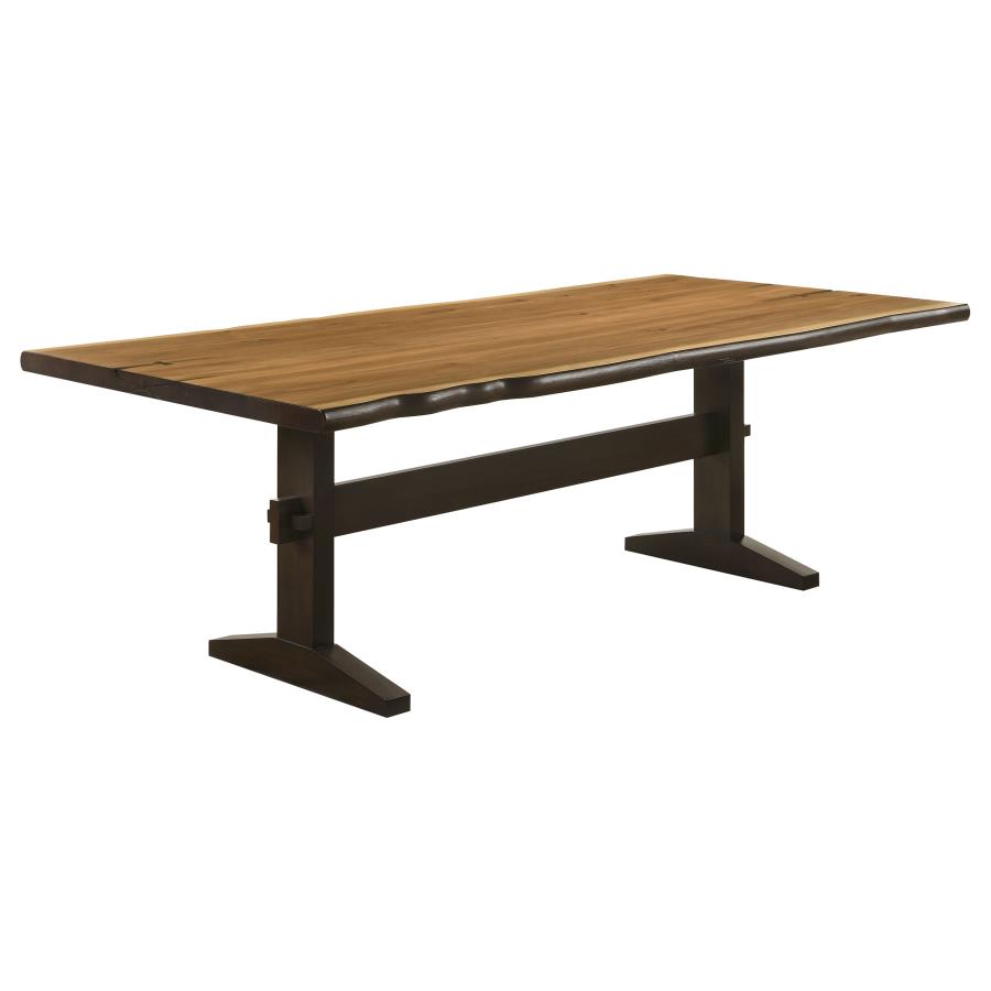 (image for) Bexley 90-inch Live Edge Dining Table Natural Honey - Click Image to Close