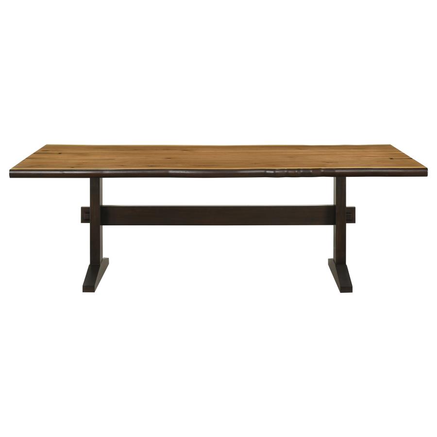 (image for) Bexley 90-inch Live Edge Dining Table Natural Honey