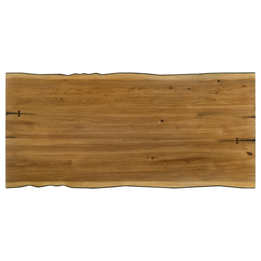 (image for) Bexley 90-inch Live Edge Dining Table Natural Honey