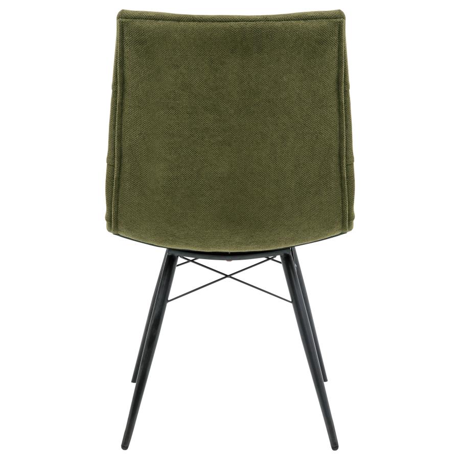 Aiken Fabric Upholstered Dining Side Chair Saddle Forest Green (Set of 4)