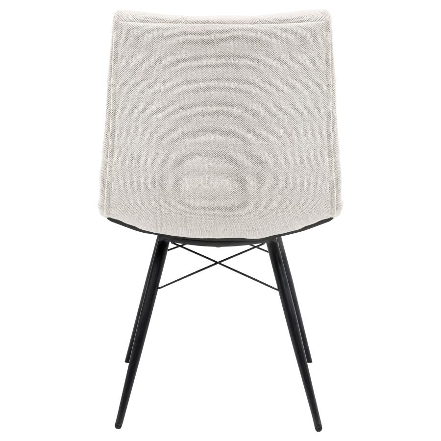 Aiken Fabric Upholstered Dining Side Chair Saddle Stone White (Set of 4)