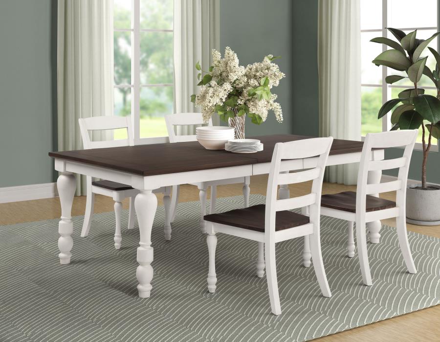 (image for) Madelyn 5-piece Rectangular Dining Table Set Coastal White