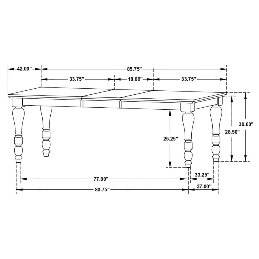 (image for) Madelyn 7-piece Rectangular Dining Table Set Coastal White