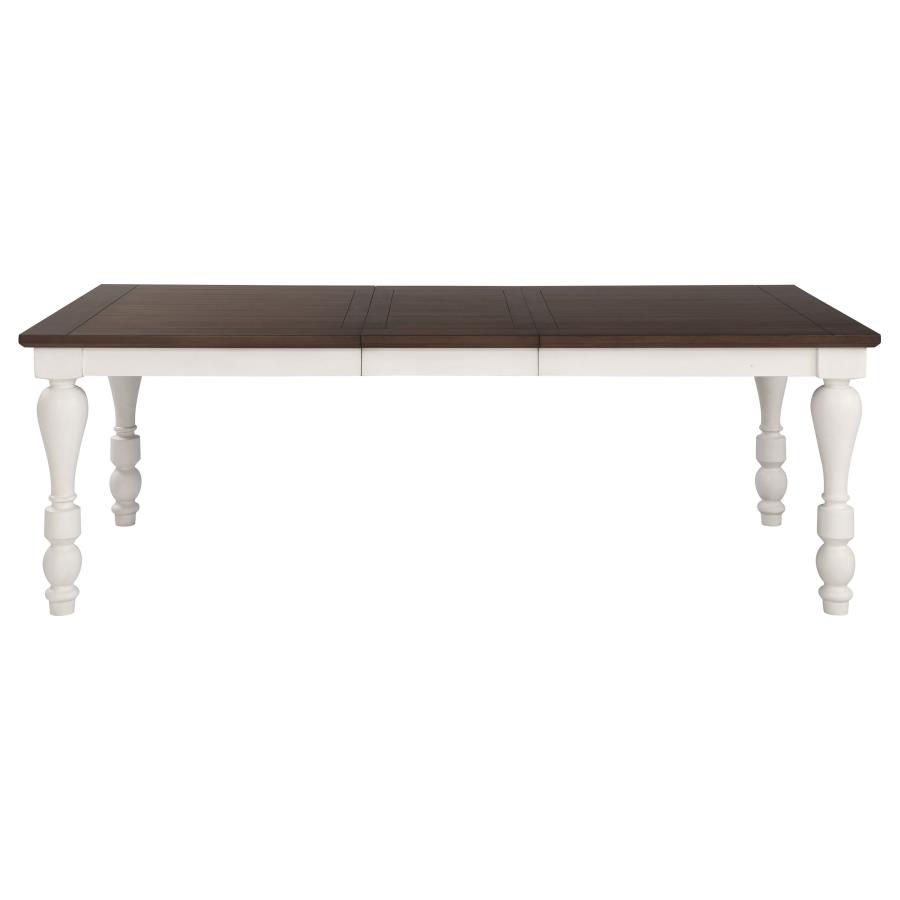 (image for) Madelyn 86-inch Extension Leaf Dining Table Coastal White