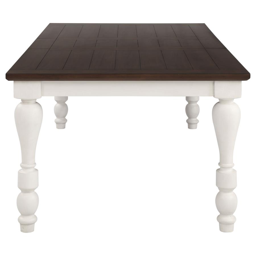 (image for) Madelyn 86-inch Extension Leaf Dining Table Coastal White