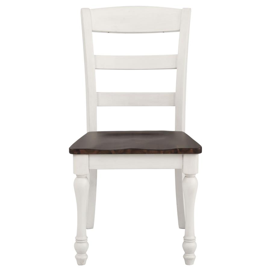 (image for) Madelyn Wood Dining Side Chair Coastal White (Set of 2)