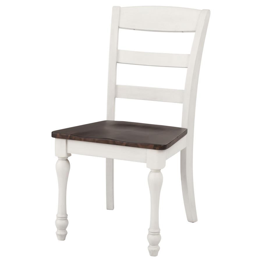 (image for) Madelyn Wood Dining Side Chair Coastal White (Set of 2)